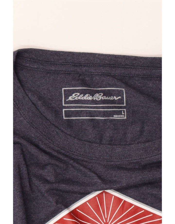 EDDIE BAUER Camiseta gráfica para hombre Top grande azul marino