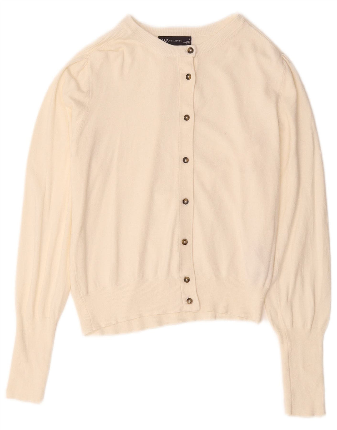 Marks & Spencer - Cárdigan para mujer, talla 40, talla mediana, viscosa blanca