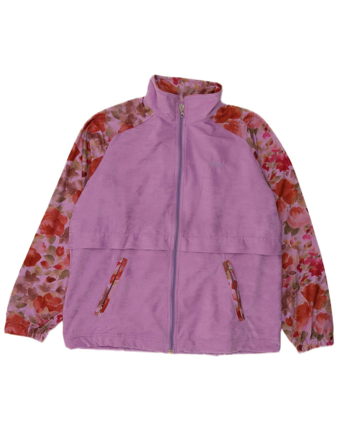 La Font Chaqueta superior de chándal de terciopelo para hombre IT 48 Medium Purple Floral