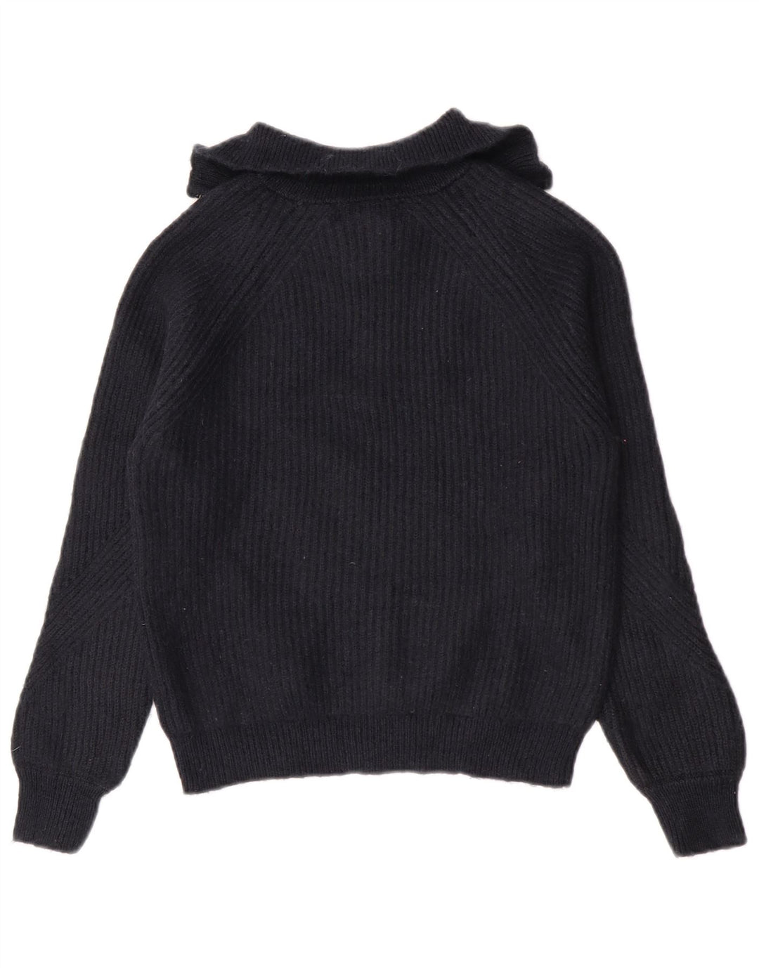 Marks & Spencer Jersey con cuello y cremallera para mujer UK 10 Small Azul marino