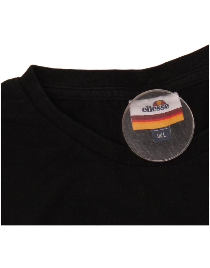 Ellesse - Camiseta para hombre, talla grande, color negro