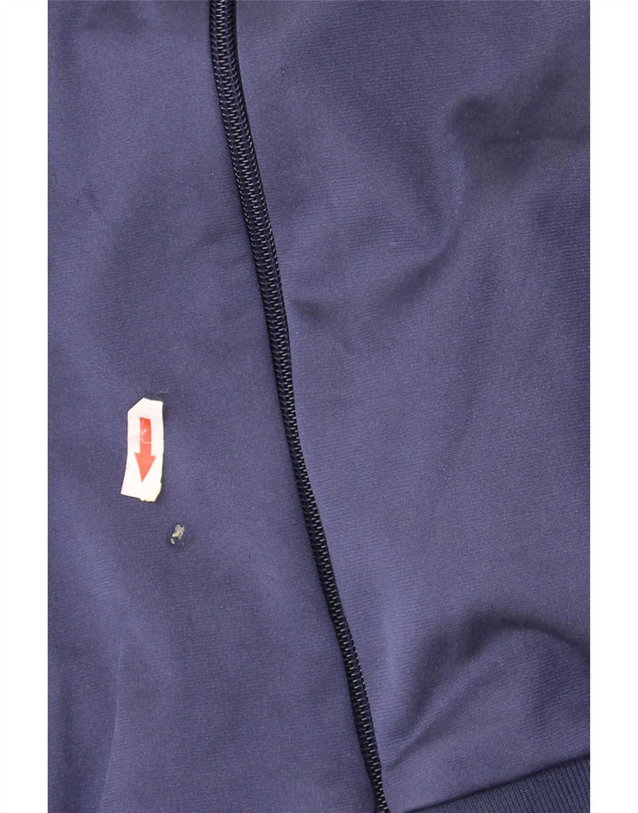 Asics Hombre Graphic Chándal Top Chaqueta Grande Azul Marino Colorblock