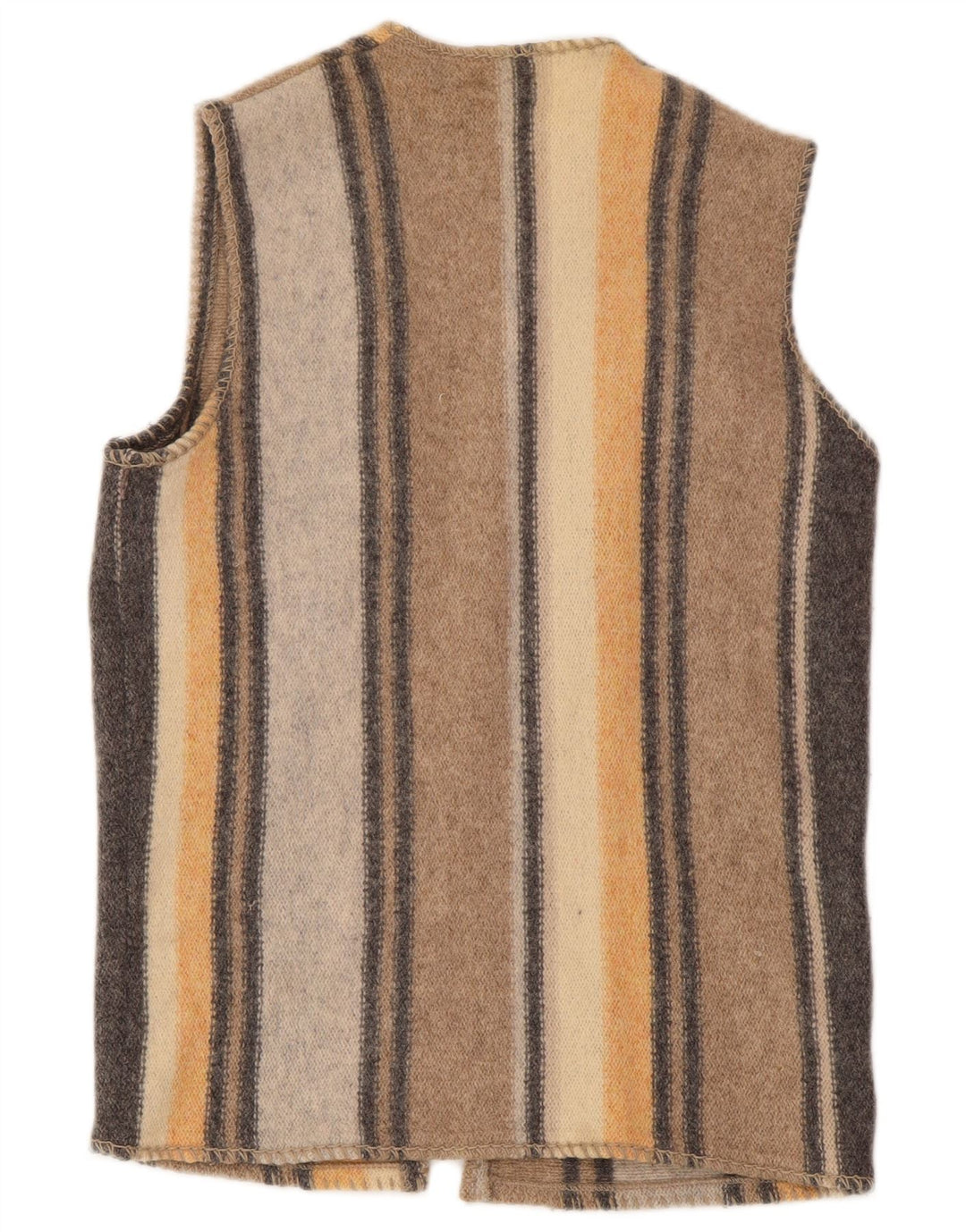 Benetton Cárdigan Sin Mangas para Mujer UK 46 Large Lana Multicolor