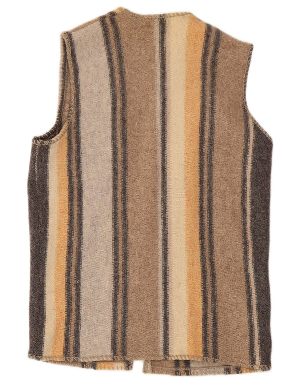 Benetton Cárdigan Sin Mangas para Mujer UK 46 Large Lana Multicolor