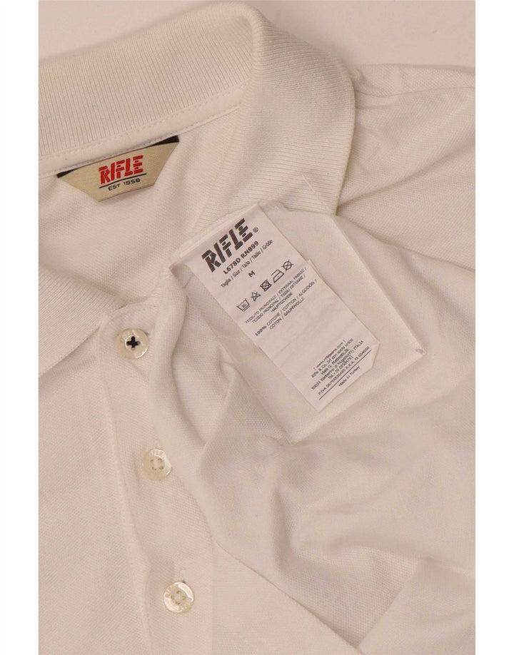 Rifle Polo Hombre Algodón Blanco Mediano