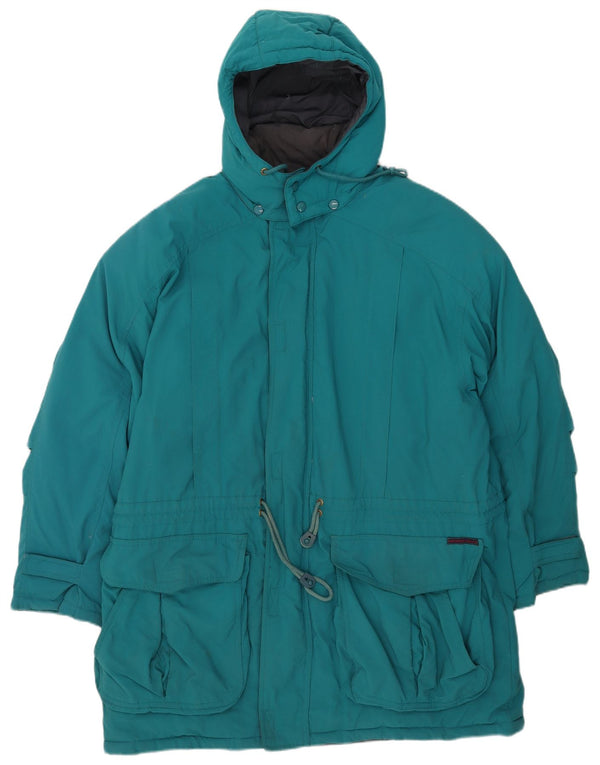 Valmeline Abrigo cortavientos con capucha para hombre UK 42 XL Nylon azul