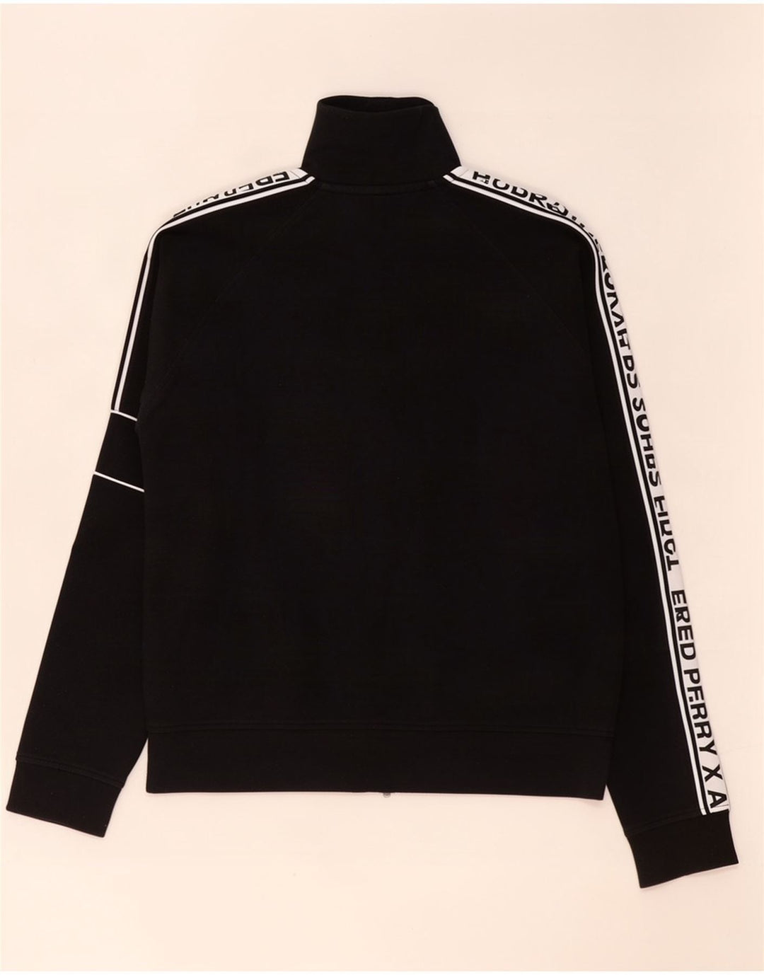 Fred Perry Chaqueta Superior De Chándal Con Gráfico Para Hombre Algodón Color Block Negro Pequeño
