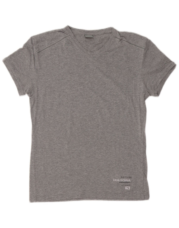 Diadora Camiseta Hombre Top Small Gris Algodón