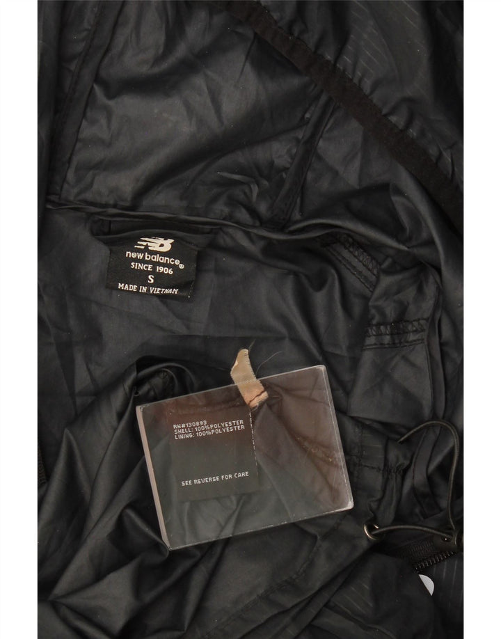 New Balance Chaqueta impermeable con capucha gráfica para hombre UK 36 Small Poliéster negro