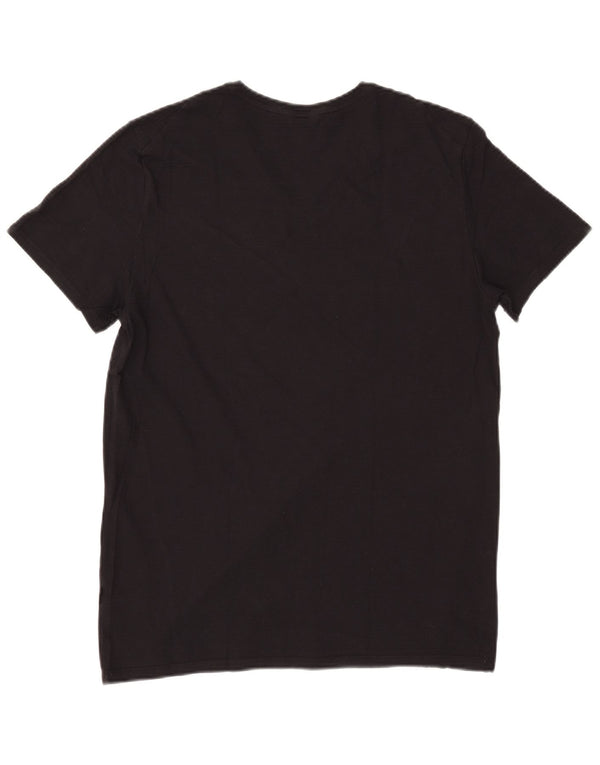 Calvin Klein - Camiseta ajustada para hombre, talla grande, algodón negro