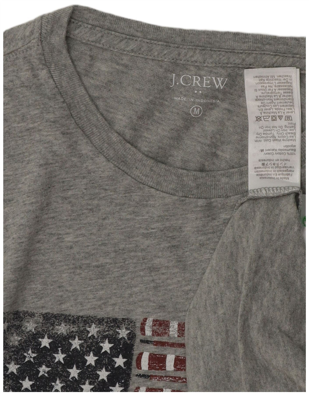 J. CREW Camiseta gráfica para hombre Top Algodón gris medio