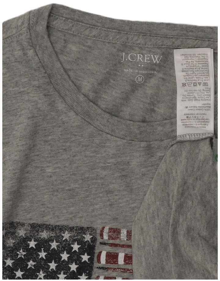 J. CREW Camiseta gráfica para hombre Top Algodón gris medio
