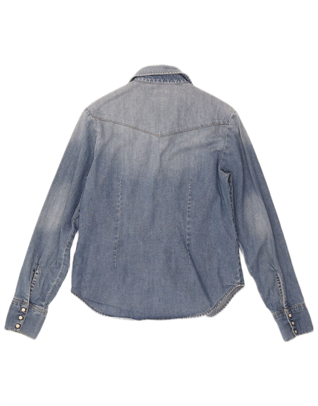 LEE Camisa vaquera con lavado ácido para mujer UK 10 Small Blue Cotton