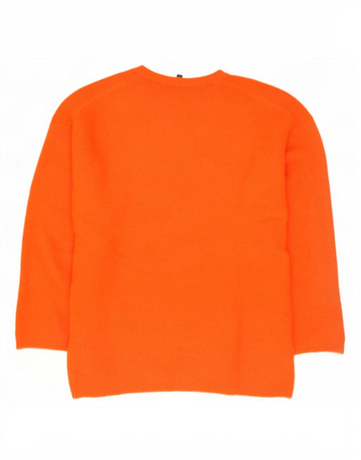 Massimo Dutti Jersey Oversize con Cuello Redondo para Mujer UK 10 Small Naranja