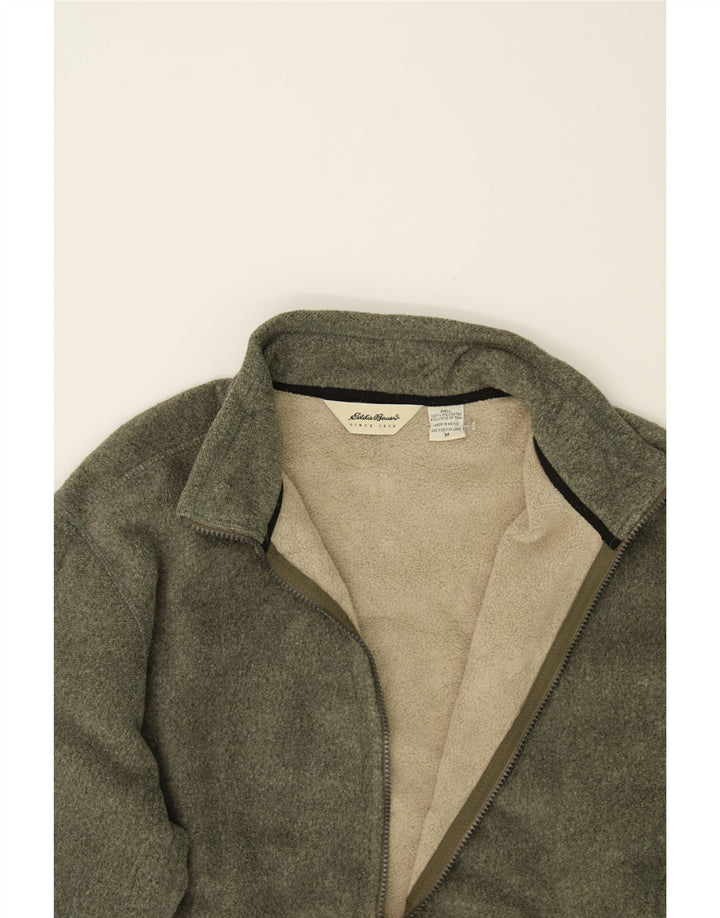 EDDIE BAUER Mens Fleece Jacket UK 38 Medium Green Polyester Vintage Eddie Bauer and Second-Hand Eddie Bauer from Messina Hembry 