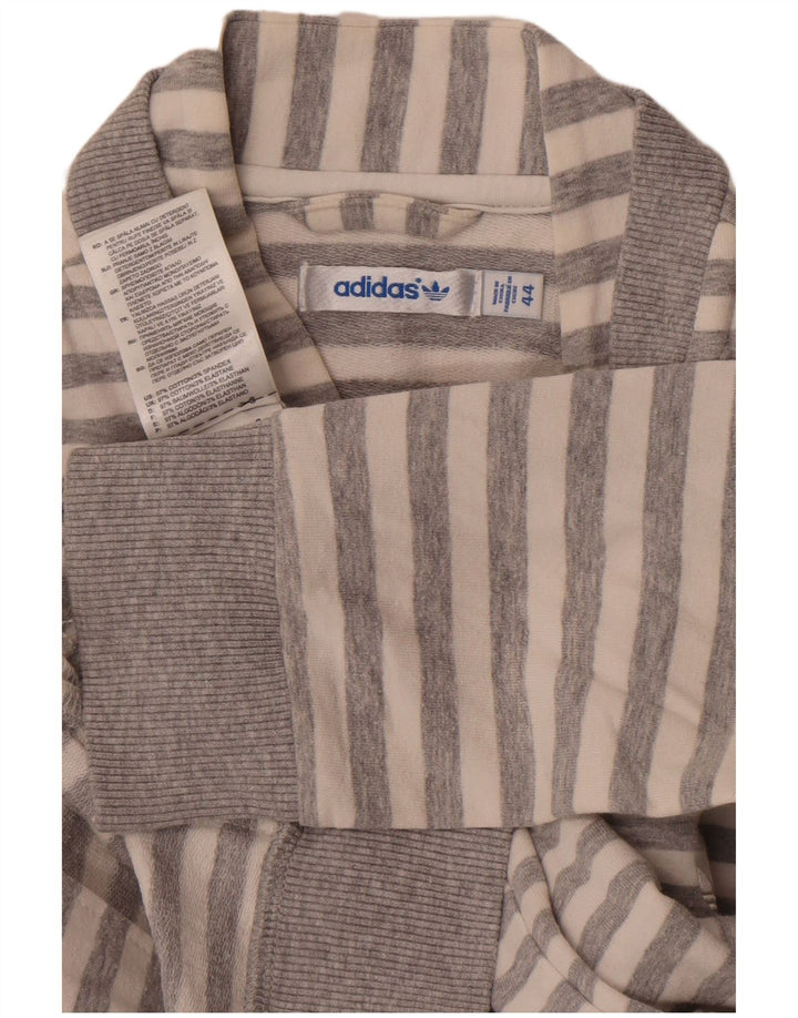 Adidas Chaqueta superior de chándal gráfico para mujer IT 44 Algodón a rayas gris medio