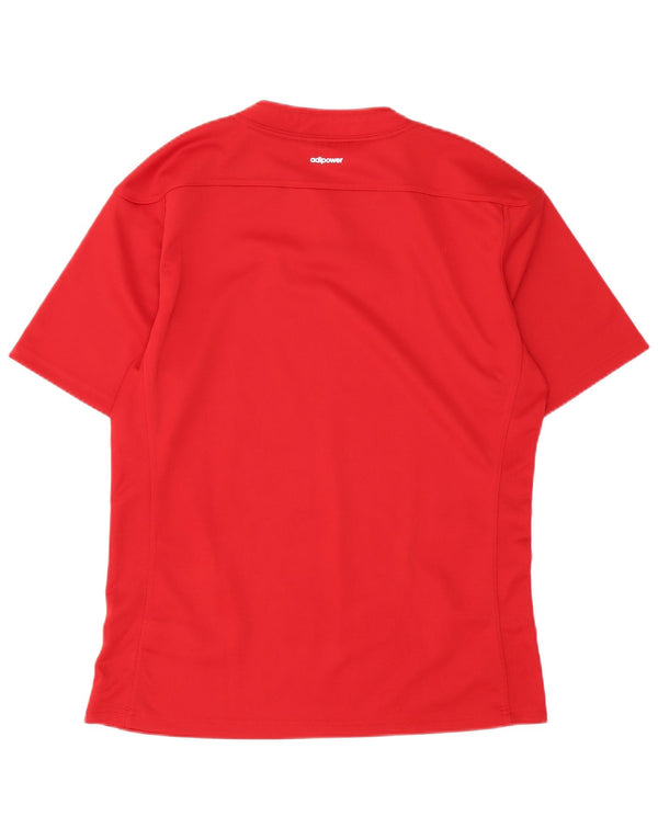 Adidas Mens Climacool Camiseta Top Grande Poliéster Rojo