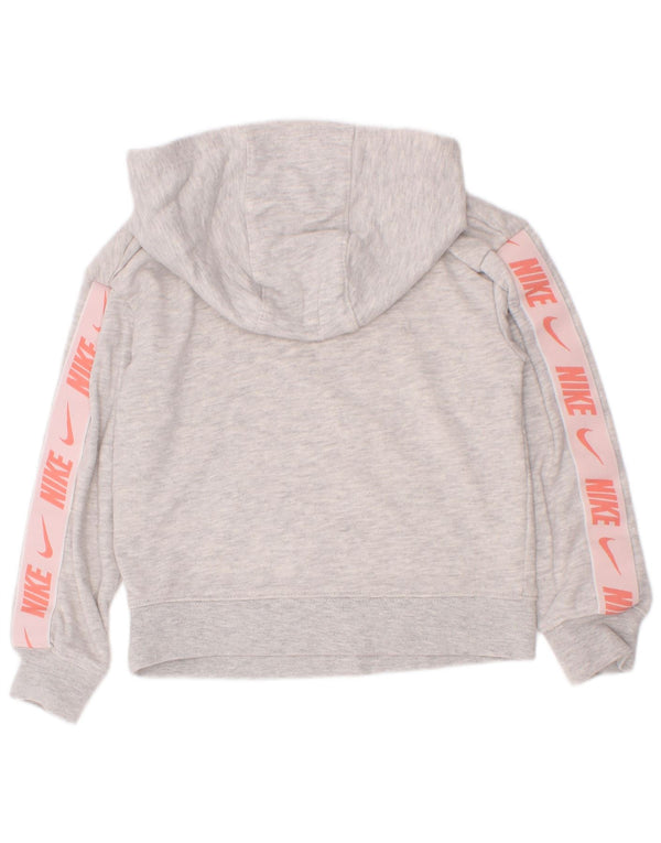 Nike - Jersey con capucha para niña (5-6 años), algodón gris