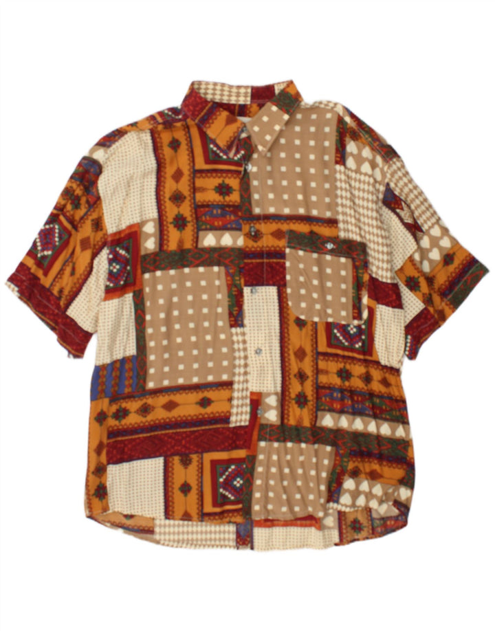 Tipo' S Camisa de manga corta para hombre XL Patchwork multicolor