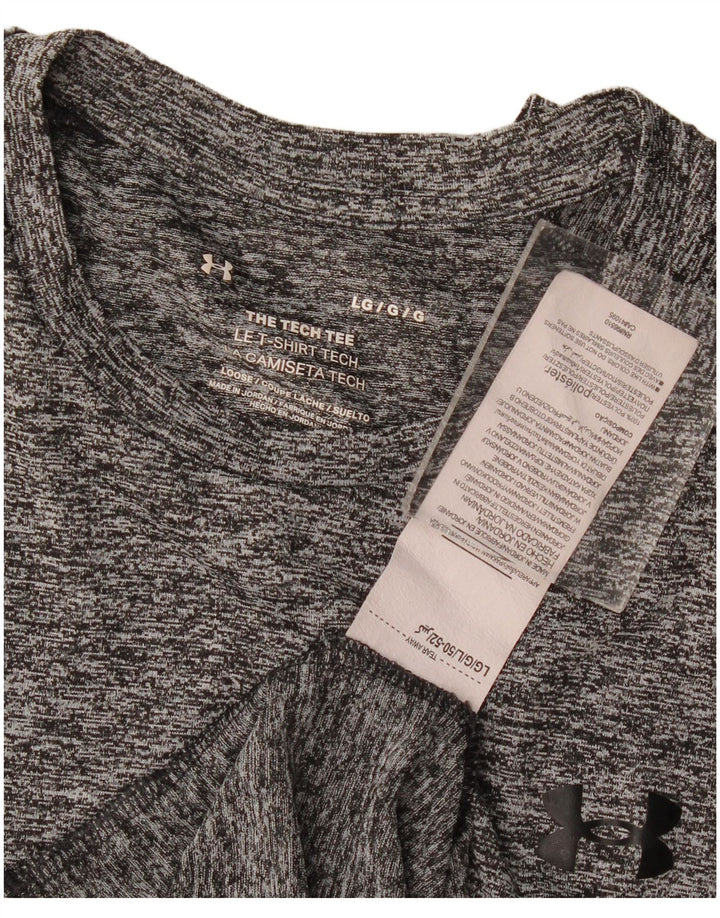 Under Armour - Camiseta para hombre, talla grande, poliéster moteado gris