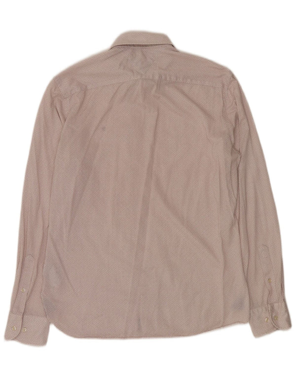 Tommy Hilfiger Camisa Regular Fit De Algodón Geométrico Blanco Roto Medio Para Hombre