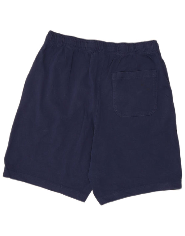 Pantalones cortos deportivos Nike para hombre de algodón azul marino mediano