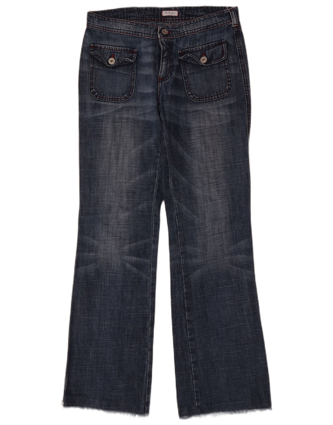 Max & Co. Jeans acampanados para mujer IT 42 Medium W30 L32 Algodón azul