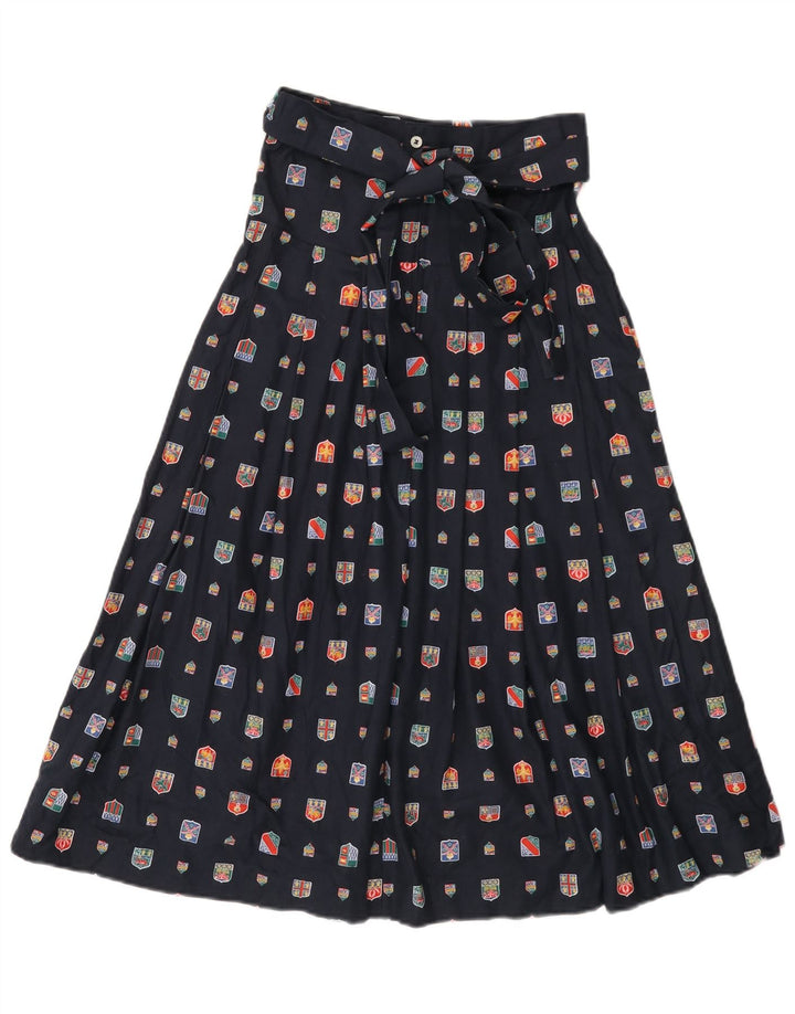 Scapa Falda acampanada con estampado abstracto maxi para niña 15-16 años W26 Azul marino