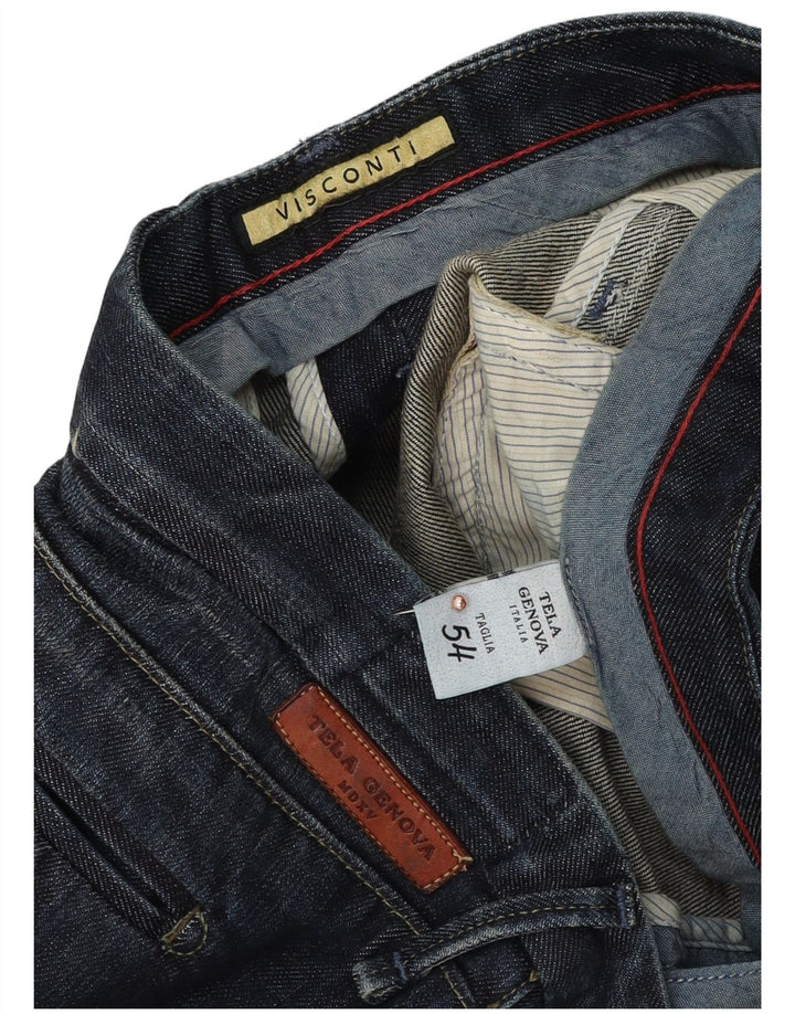 VISCONTI Vaqueros rectos para hombre IT 54 2XL W38 L32 Algodón azul