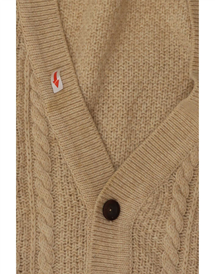 Think Pink Suéter tipo cárdigan para hombre IT 48 Lana de cordero beige medio