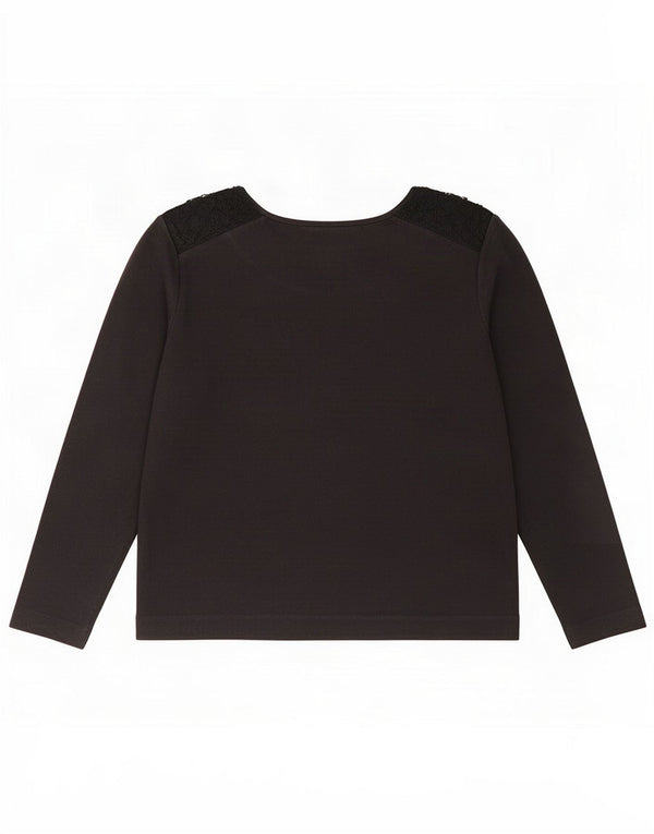 Massimo Dutti Top Mujer Manga Larga UK 44 Medium Black