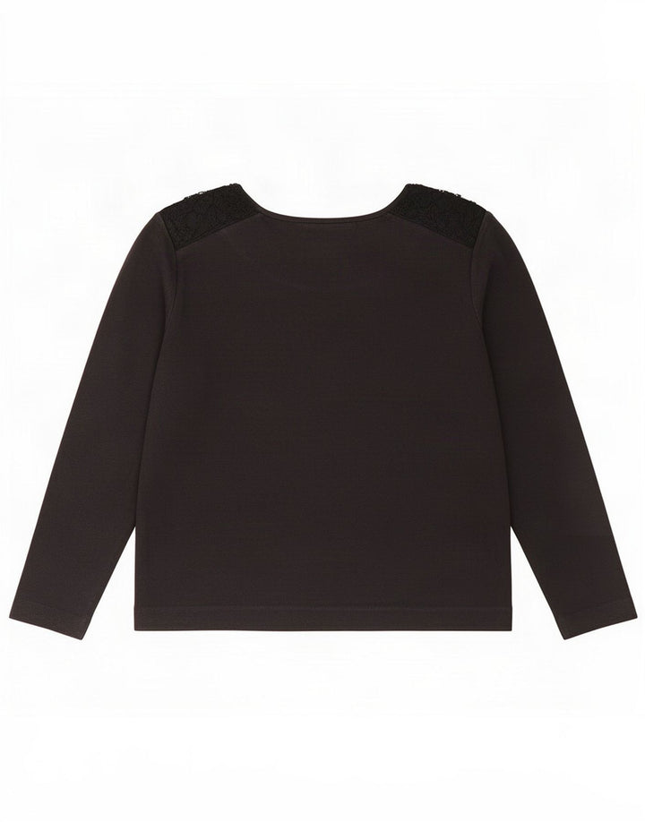 Massimo Dutti Top Mujer Manga Larga UK 44 Medium Black