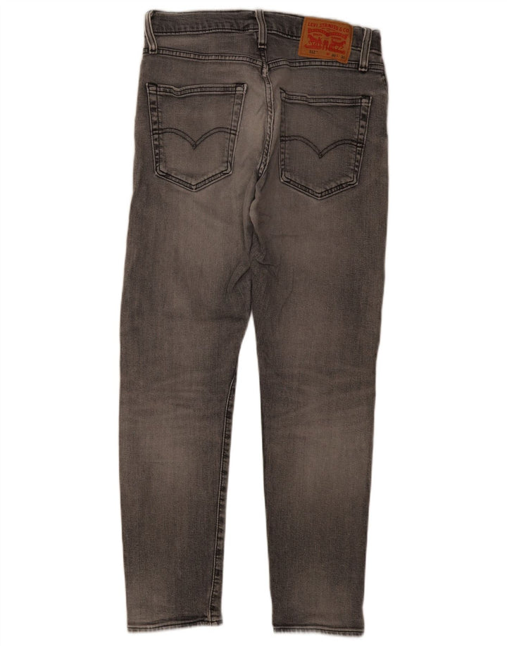 Levi's Hombre 512 Slim Tapered Jeans W30 L30 Algodón Gris
