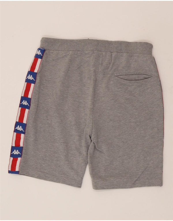 Kappa Hombre Pantalones cortos deportivos con estampado de algodón en bloques de color gris medio