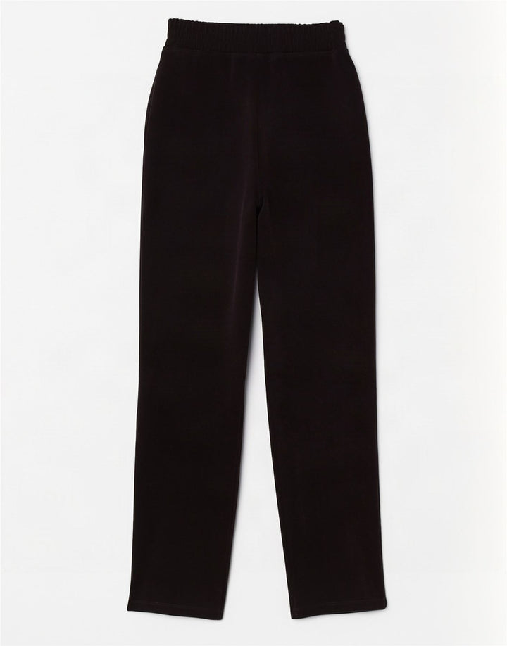 Guess Pantalones de chándal de terciopelo para mujer UK 10 Small Poliéster negro