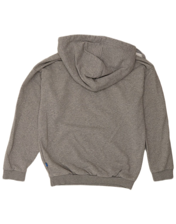 Adidas - Jersey con capucha para mujer, diseño gráfico de gran tamaño, Reino Unido 6 XS, algodón moteado gris