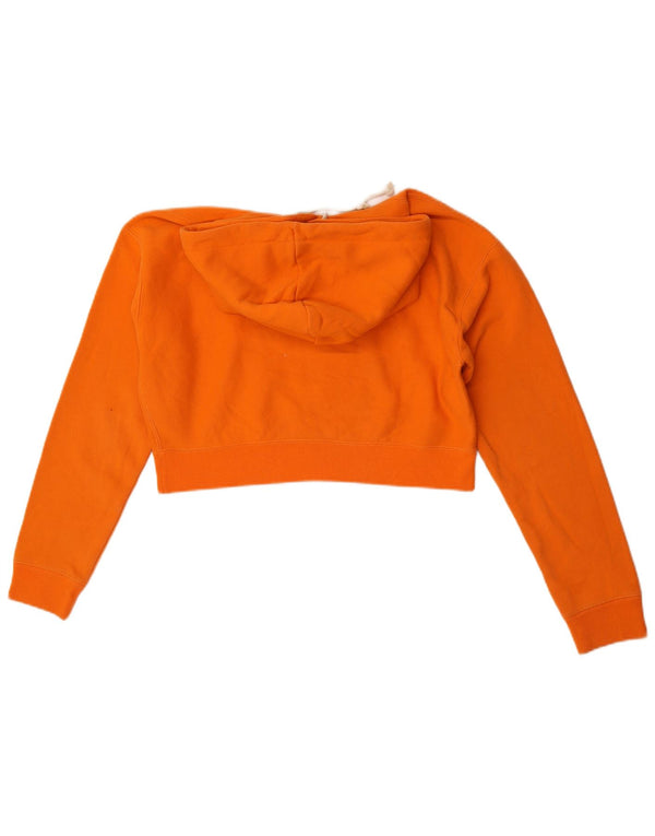Champion Sudadera con capucha para mujer de gran tamaño con gráfico recortado UK 10 Small Naranja