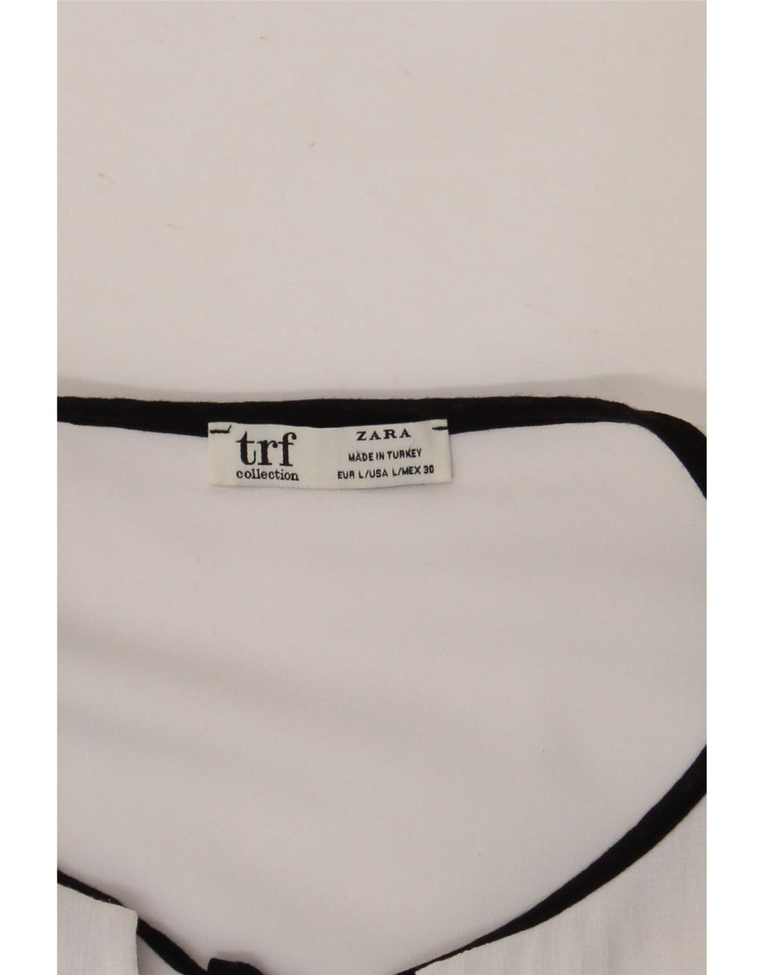 Zara Mujer Blusa Top UK 46 Grande Blanco