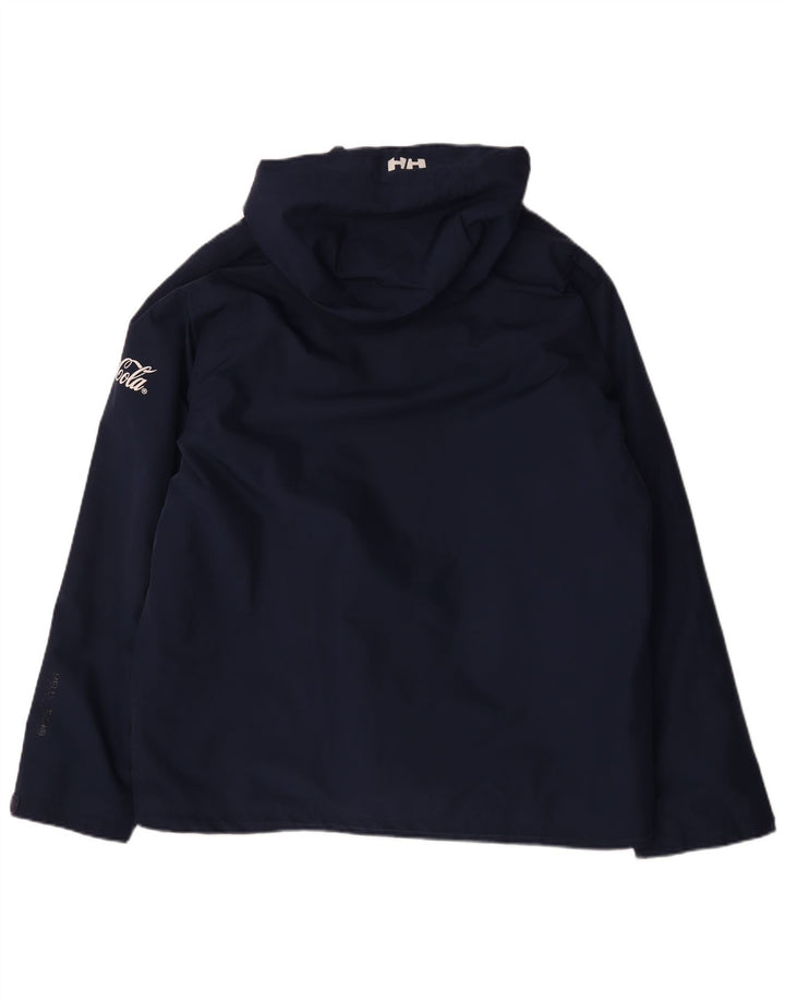 Helly Hansen Chaqueta cortavientos con capucha para hombre UK 42 XL Poliéster azul marino