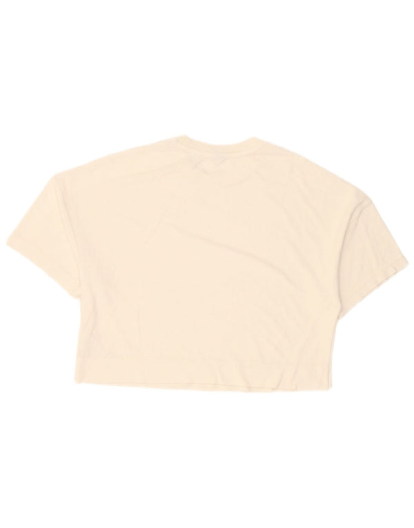 Puma Camiseta corta para mujer UK 14 Medium White Cotton