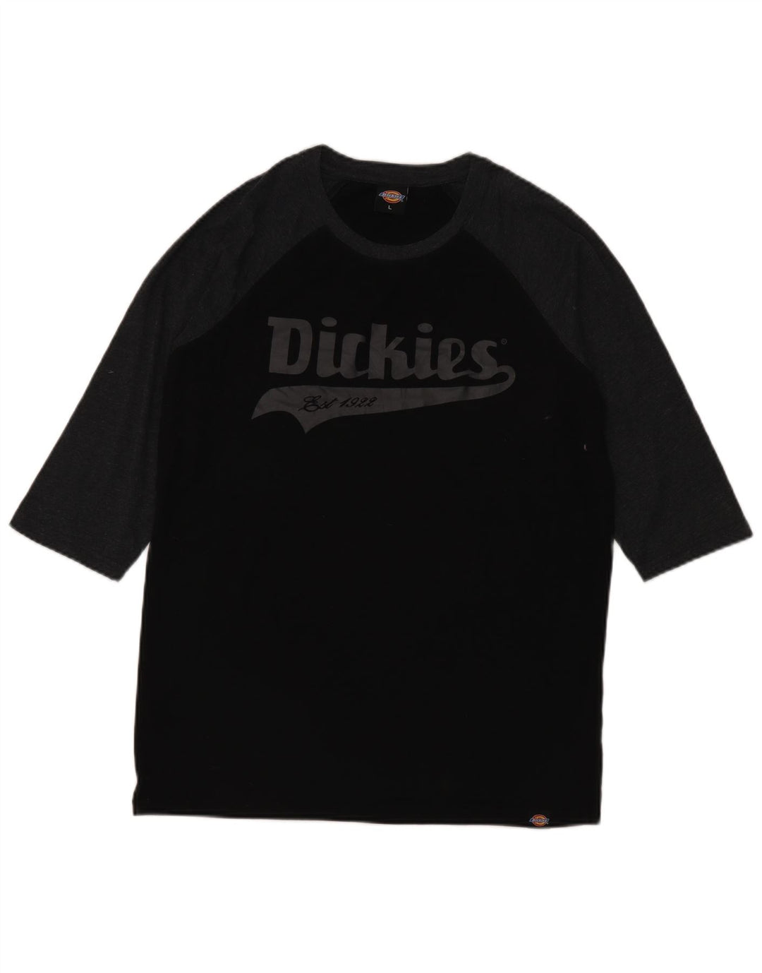 Dickies Hombre Top gráfico manga 3/4 grande algodón negro color block