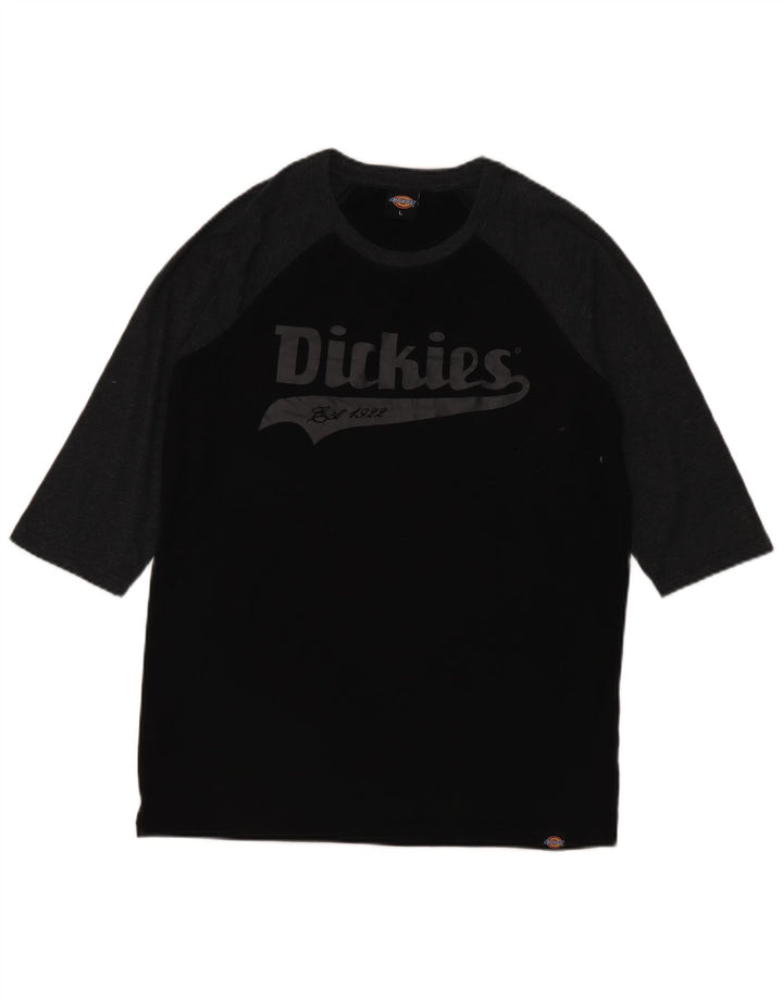 Dickies Hombre Top gráfico manga 3/4 grande algodón negro color block