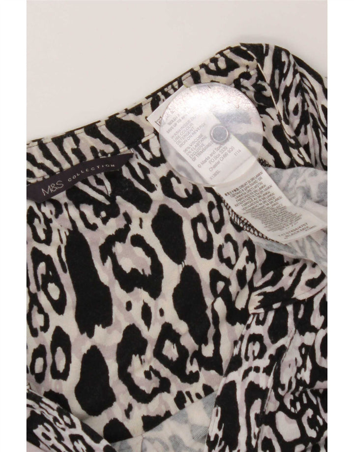 Marks & Spencer Blusa para Mujer Top UK 20 2XL Estampado Animal Multicolor