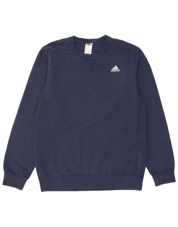 Adidas Hombre Sudadera Jumper Medium Azul Marino Algodón