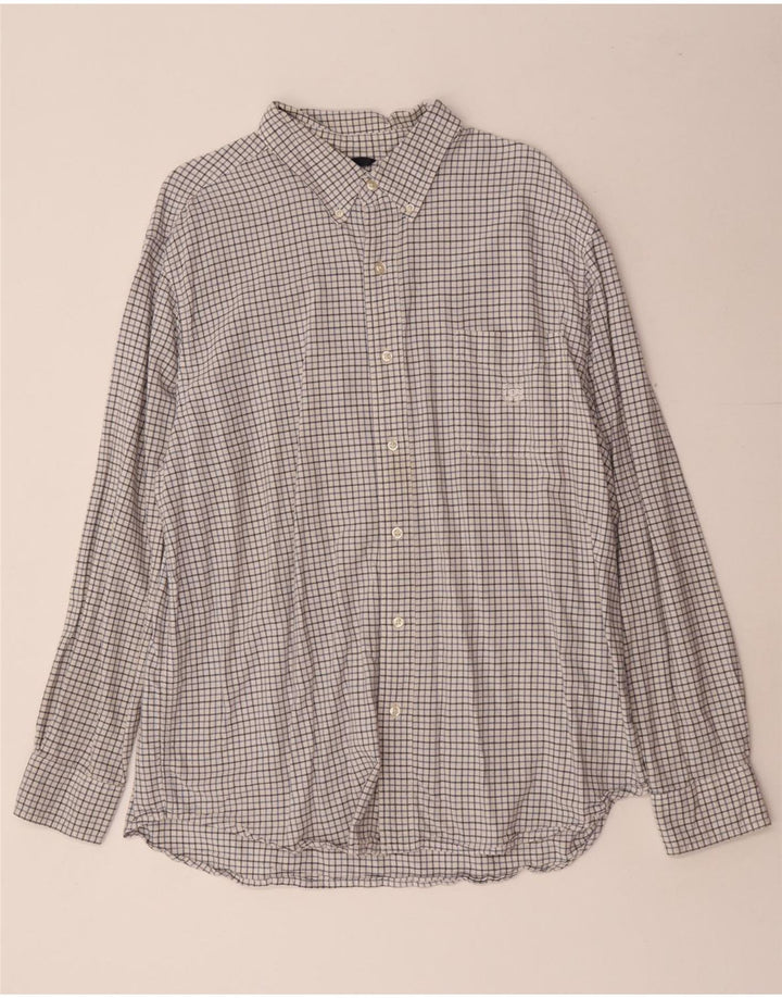 Chaps Camisa Hombre XL Blanco Cuadros Algodón