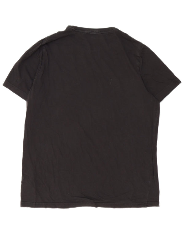 PUMA Camiseta gráfica para hombre Top grande de algodón negro