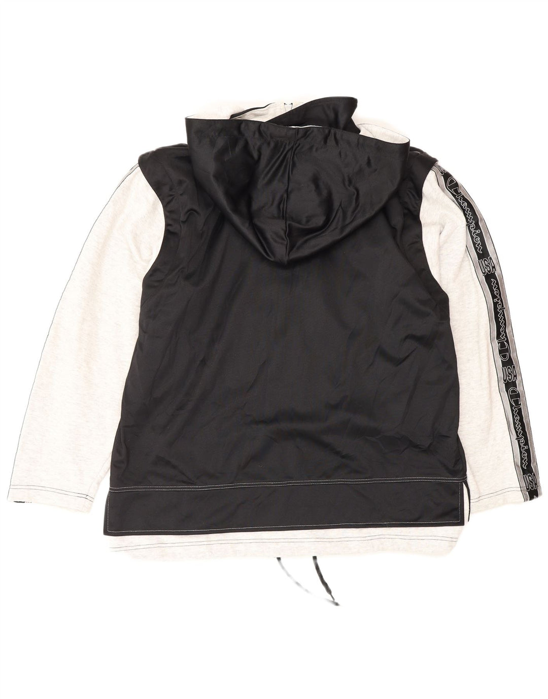 Champion Chaqueta De Chándal Con Capucha Y Estampado Gráfico Para Hombre Color Block En Negro Mediano