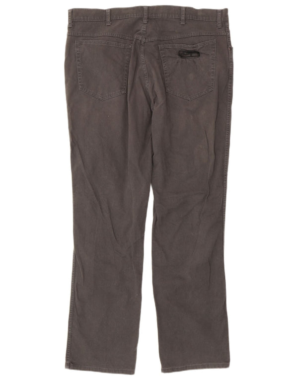 Wrangler Pantalones casuales rectos elásticos Texas para hombre W40 L34 Algodón gris