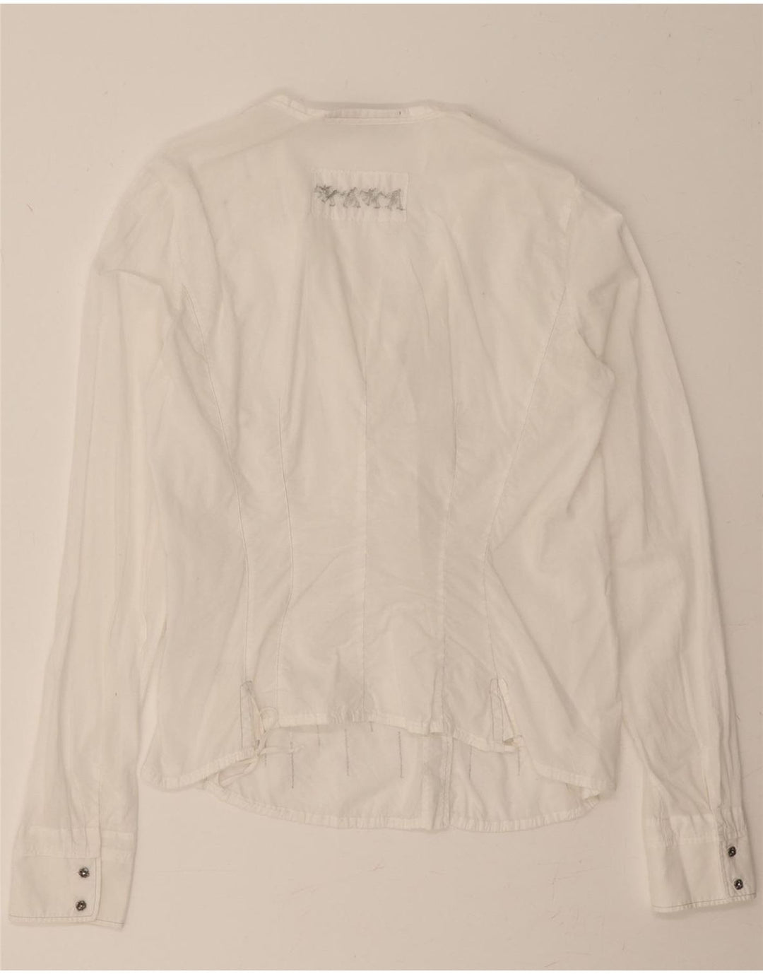 VINTAGE Womens Shirt Blouse IT 46 Large White Floral Vintage Vintage and Second-Hand Vintage from Messina Hembry 
