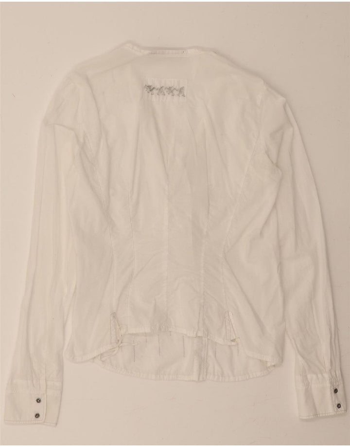 VINTAGE Womens Shirt Blouse IT 46 Large White Floral Vintage Vintage and Second-Hand Vintage from Messina Hembry 